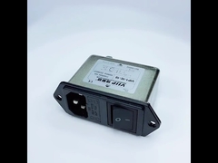 60 ~ 90dB IEC EMI-filter AC 250V 10A Low Pass Metal 150K-30MHZ