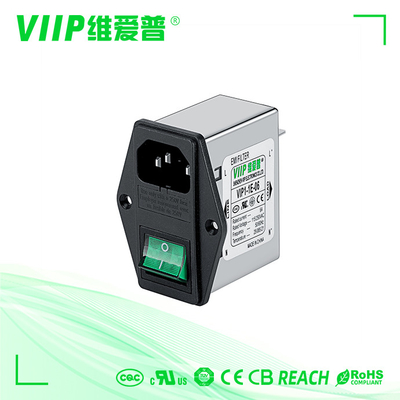 De Oppervlakte van de Contactdoosemi filter 6A AC 250V van CEI van het metaalgeval zet op