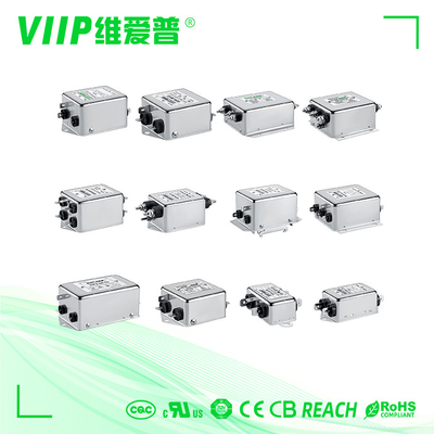 Rohs-compliant enkelfasig EMI-filterimpedantie ≤ 1,5Ω Attenuatie ≥ 20 dB en effectieve EMI-onderdrukking